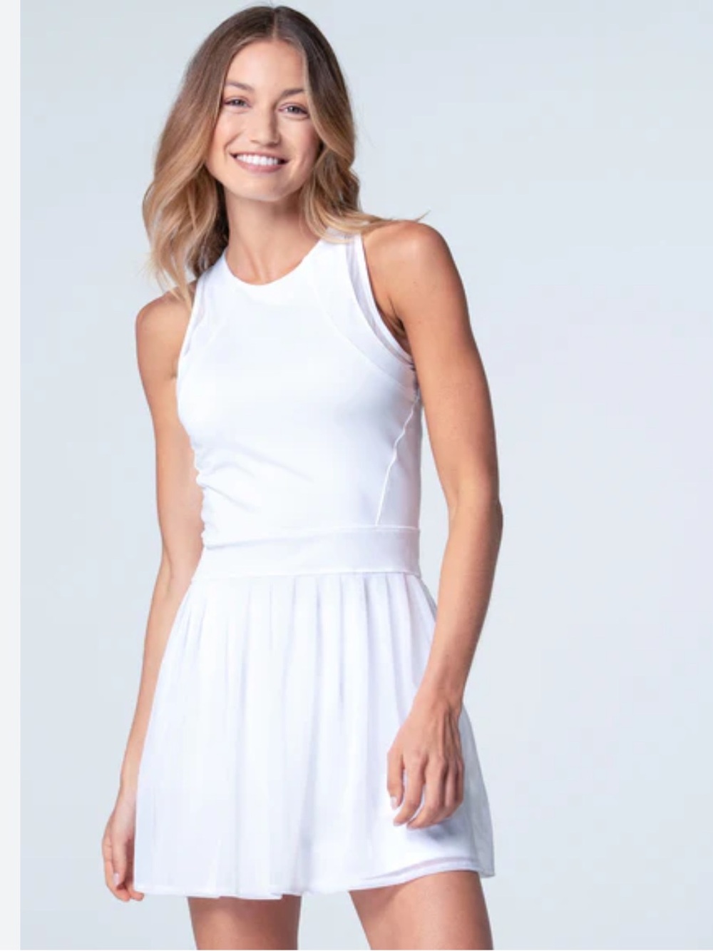 Lucky in love Next Level Dress white tennis dress